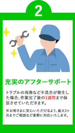 充実のアフターサポート